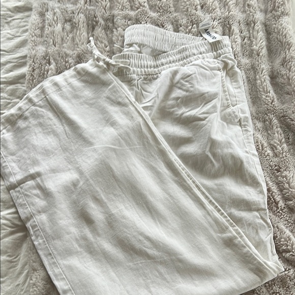 White Drawstring Pants - Picture 2 of 3